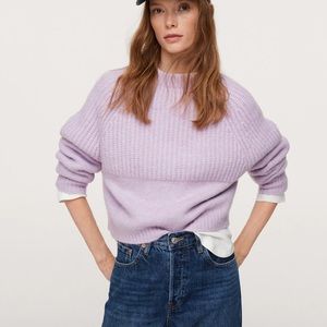 Mango Contrasting Knit Sweater